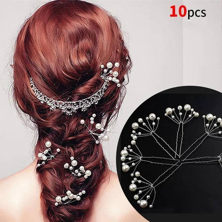 Crystal Flower Bridal Hairpins