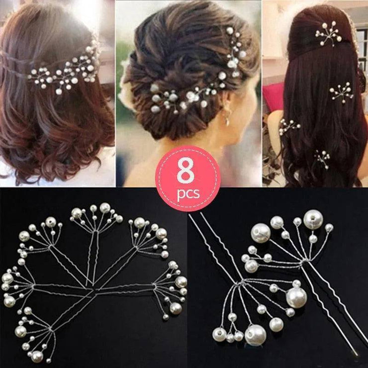 Crystal Flower Bridal Hairpins