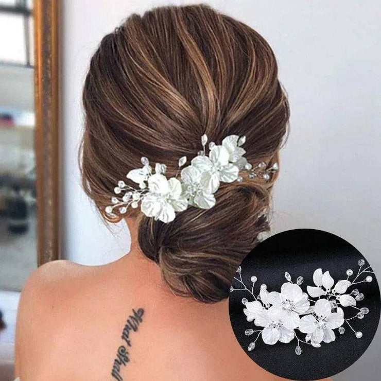 Crystal Flower Bridal Hairpins