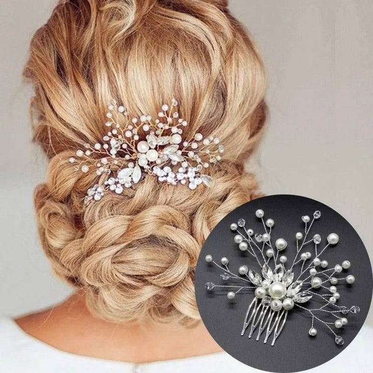 Crystal Flower Bridal Hairpins