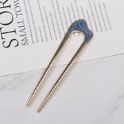 Metal U-Shape Hair Stick For Women