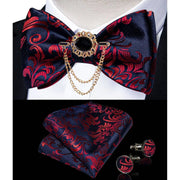 Fashion Bow Tie with Brooch Pin with matching Cufflinks