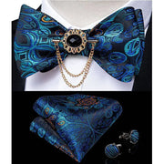 Fashion Bow Tie with Brooch Pin with matching Cufflinks