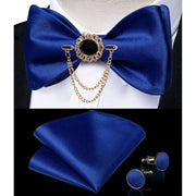 Fashion Bow Tie with Brooch Pin with matching Cufflinks