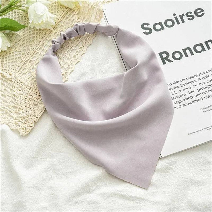 Chiffon Triangle Bandanas Elastic Hairband