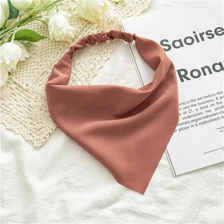 Chiffon Triangle Bandanas Elastic Hairband