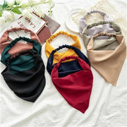 Chiffon Triangle Bandanas Elastic Hairband