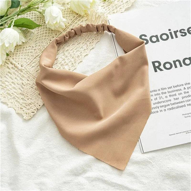 Chiffon Triangle Bandanas Elastic Hairband