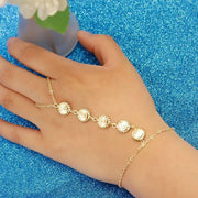 Dainty Rhinestone Bangle Bracelet in Gold or Silver