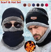 Warm Winter Beanie Hat Scarf Set