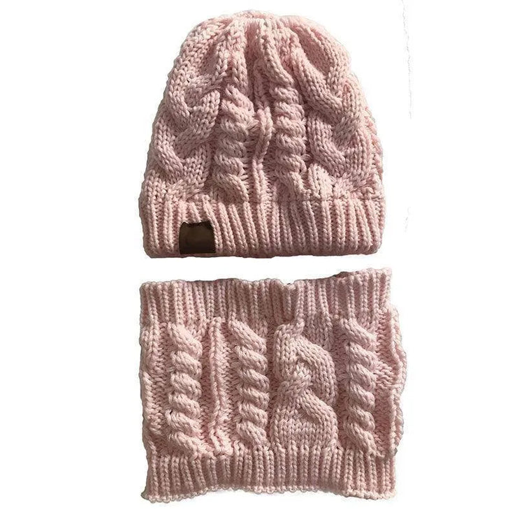 Women's Warm Hat Beanie ring Scarf