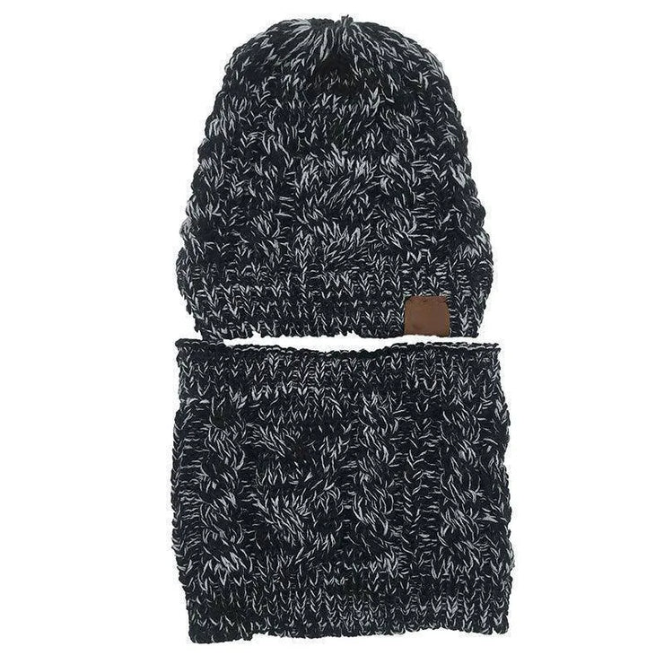 Women's Warm Hat Beanie ring Scarf