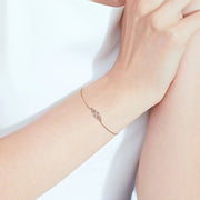 Rose Gold Infinity Opal Bracelet Cable Chain