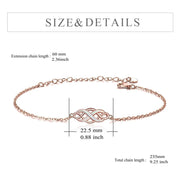 Rose Gold Infinity Opal Bracelet Cable Chain