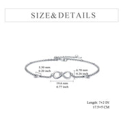 Sterling Silver Cubic Zirconia Infinity Bracelet