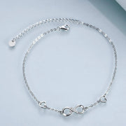 Sterling Silver Cubic Zirconia Infinity Bracelet