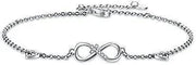 Sterling Silver Cubic Zirconia Infinity Bracelet