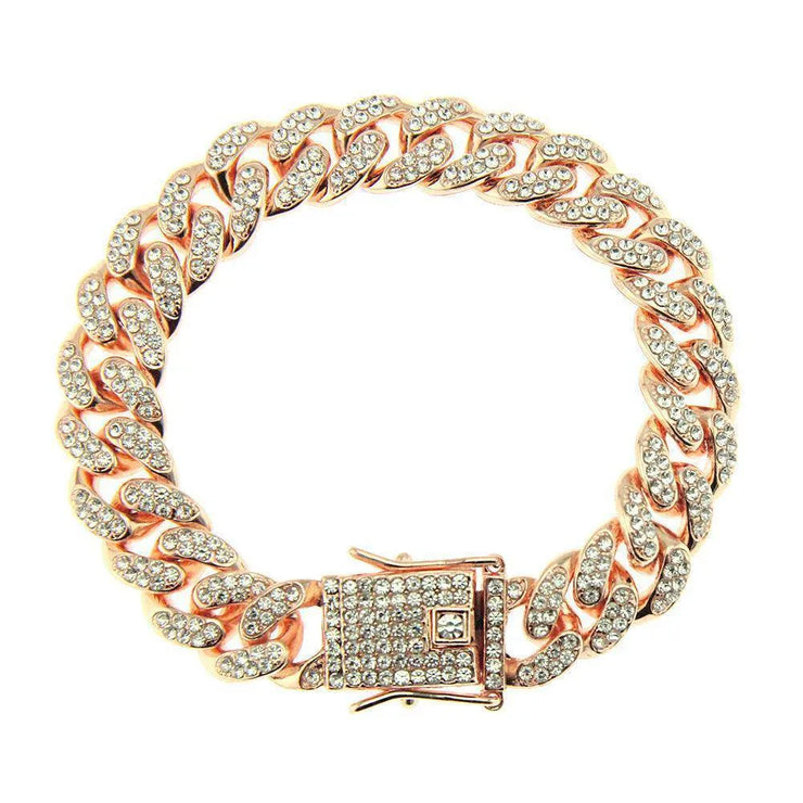 Full Rhinestone Cuban Bracelet