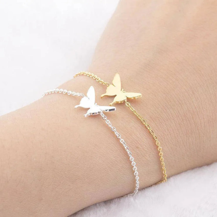 Dainty Butterfly Charm Delicate Bracelet