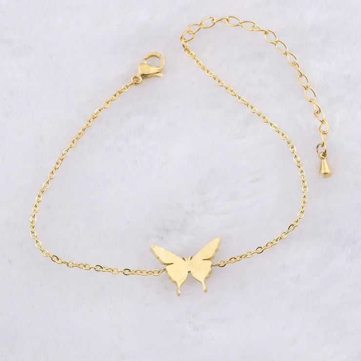 Dainty Butterfly Charm Delicate Bracelet