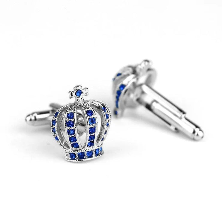 Diamond King Crown French Cufflinks