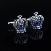 Diamond King Crown French Cufflinks