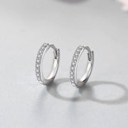 Sterling Silver Micro Diamond Earrings