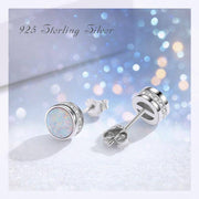 Opal Stud Earrings 925 Sterling Silver Earrings