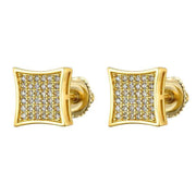 Hip Hop Zircon Square Stud Earrings