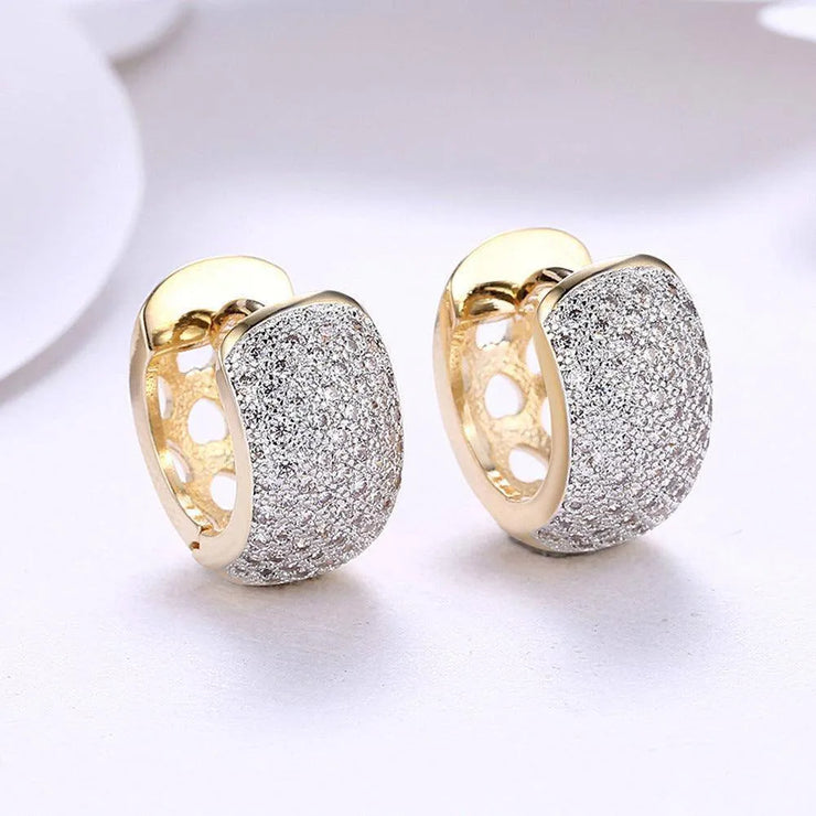 Round CZ Stone Cubic Zirconia Earring