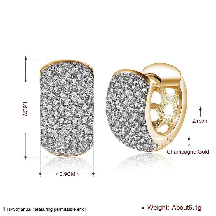 Round CZ Stone Cubic Zirconia Earring