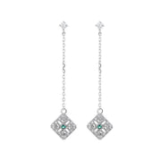 Fringe Emerald Diamond Earrings