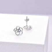 Rose Crystal Stud Earrings