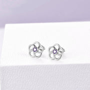 Rose Crystal Stud Earrings