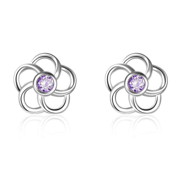 Rose Crystal Stud Earrings