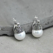 Natural Mother of Pearl 925 Sterling Silver Earrings