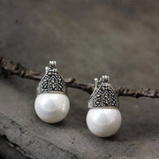 Natural Mother of Pearl 925 Sterling Silver Earrings