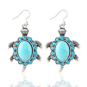 Beautiful Turquoise Turtle Stone Earrings