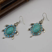 Beautiful Turquoise Turtle Stone Earrings