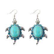 Beautiful Turquoise Turtle Stone Earrings