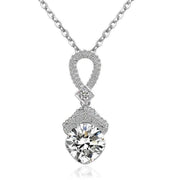 Zircon Bride Jewelry Necklace Earrings Set