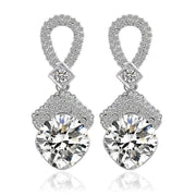 Zircon Bride Jewelry Necklace Earrings Set