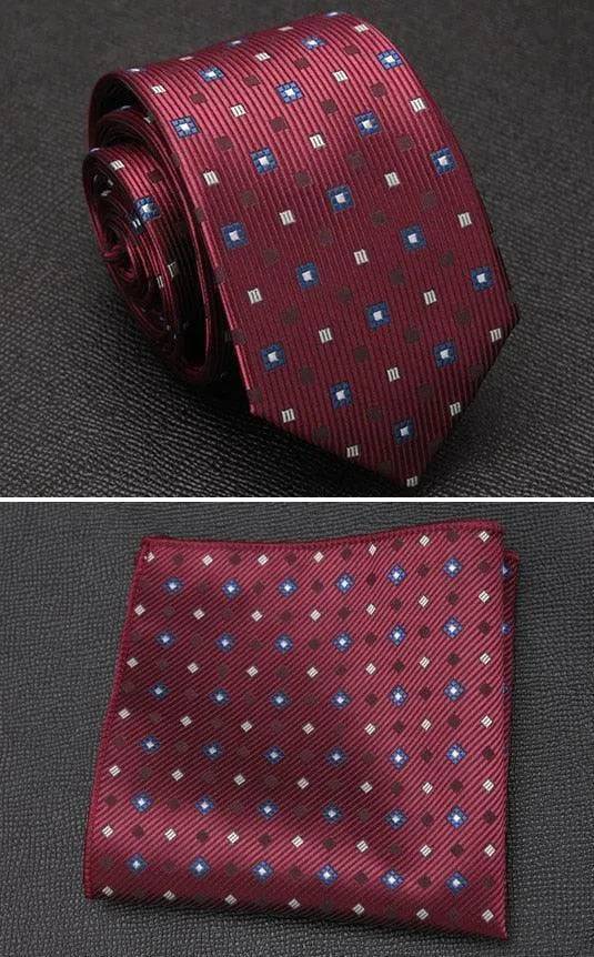 Neck Tie Set Hanky and Tie Multiple Color Options