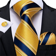 Tie Hanky & Cufflinks Set Silk Multiple Color Options