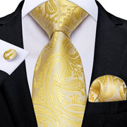 Tie Hanky & Cufflinks Set Silk Multiple Color Options