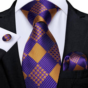 Tie Hanky & Cufflinks Set Silk Multiple Color Options