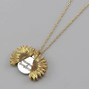 You Are My Sunshine Sunflower Necklace