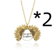 You Are My Sunshine Sunflower Necklace