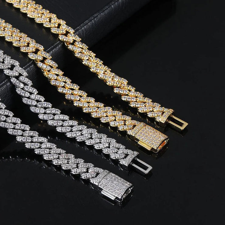 Flap Buckle Single Row Cuban Chain Necklace