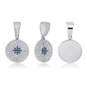 Compass Full of Zircon Hip Hop Pendant